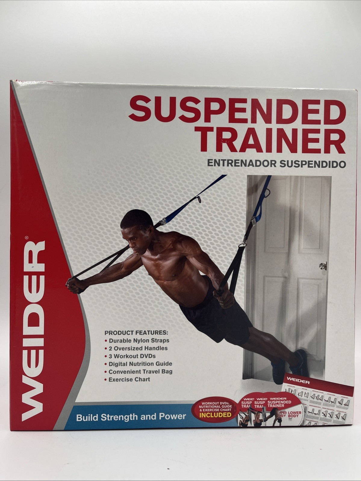 Weider Suspended Trainer includes Travel Bag & 3 Workout DVD&rsquo;s. Never Been Used