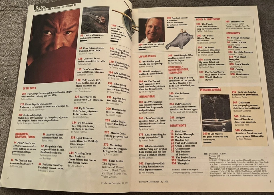 FORBES MAGAZINE December 18,1995 GEORGE FOREMAN — 第 3/4 张图片