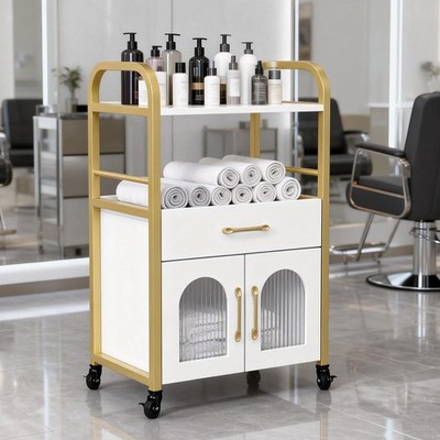 Salon Trolley Cart Hair Esthetician Cart Mobile Storage Cabinet for Beauty Spa