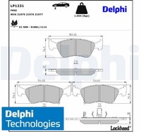 Delphi LP1231 Bremsbelagsatz FüR Scheibenbremse Bremsbelagsatz FüR Toyota