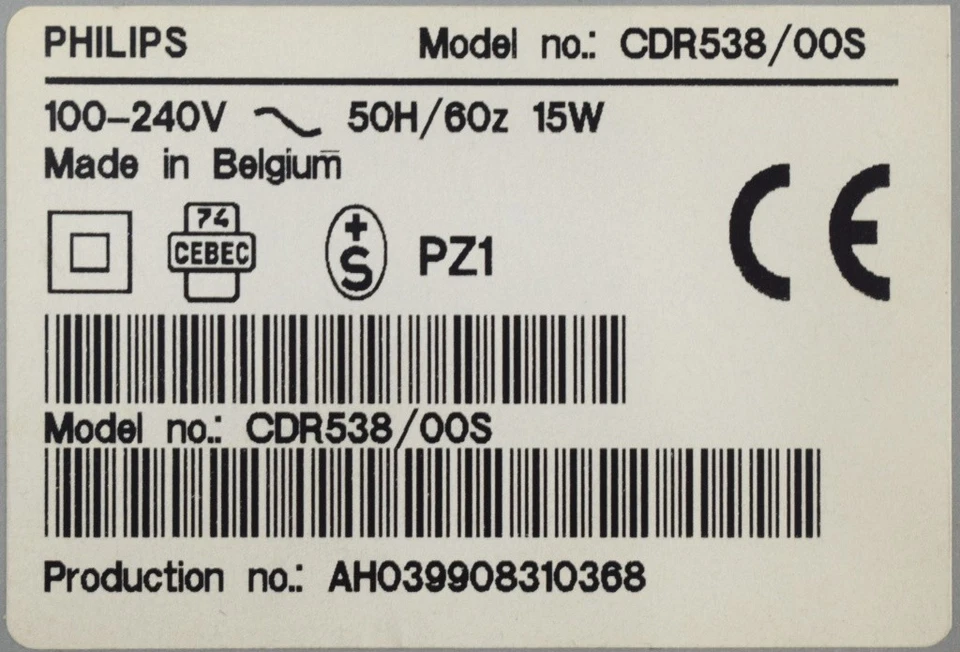 PHILIPS CD Player CDR 538 ohne Fernbedienung 252118 - Bild 3 von 4