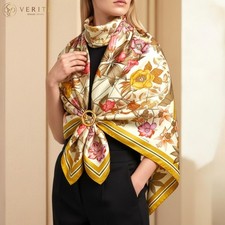 RARE VINTAGE HERMES Silk Scarf "Fleurs d'Hellade" Carre 90 by Niki Goulandris