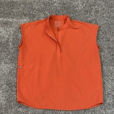 FIGS Rafaela Oversized Scrub Top WXXSW1003 Sunset Orange Size Medium NWOT