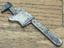 1906 J. R. LONG WRENCH Co. AKRON OH 3” WEDGE LOCK ADJUSTABLE WRENCH-ANTIQUE TOOL