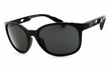 New Adidas SP0011 01A Shiny Black/Smoke 58-18-130 Sunglasses