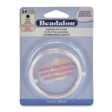 Silver Plated German Style Wrapping Wire Round Craft Beading 24 Gauge 12 m