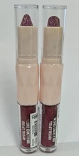 LOT OF 2 HARD CANDY GLITTERATZI CRYSTAL LIP DUO 1693 PLUM SHINE NEW/SEALED