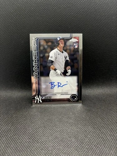 2025 Topps Chrome Update BEN RICE Rookie Autographs On Card Auto Yankees #RA-BR