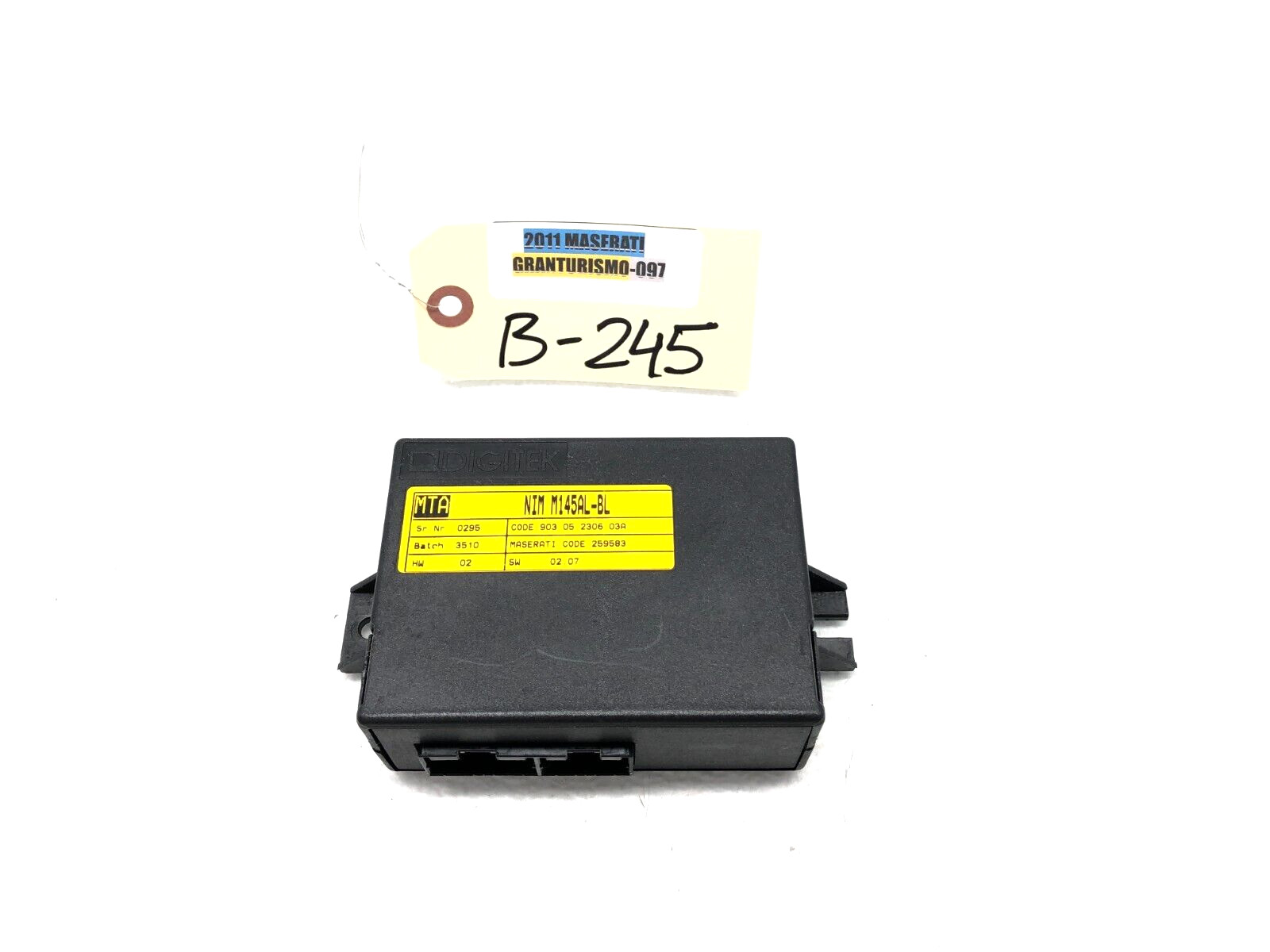 2004-2019 MASERATI GRANTURISMO S M145 WINDSHIELD WIPER CONTROL MODULE OEM