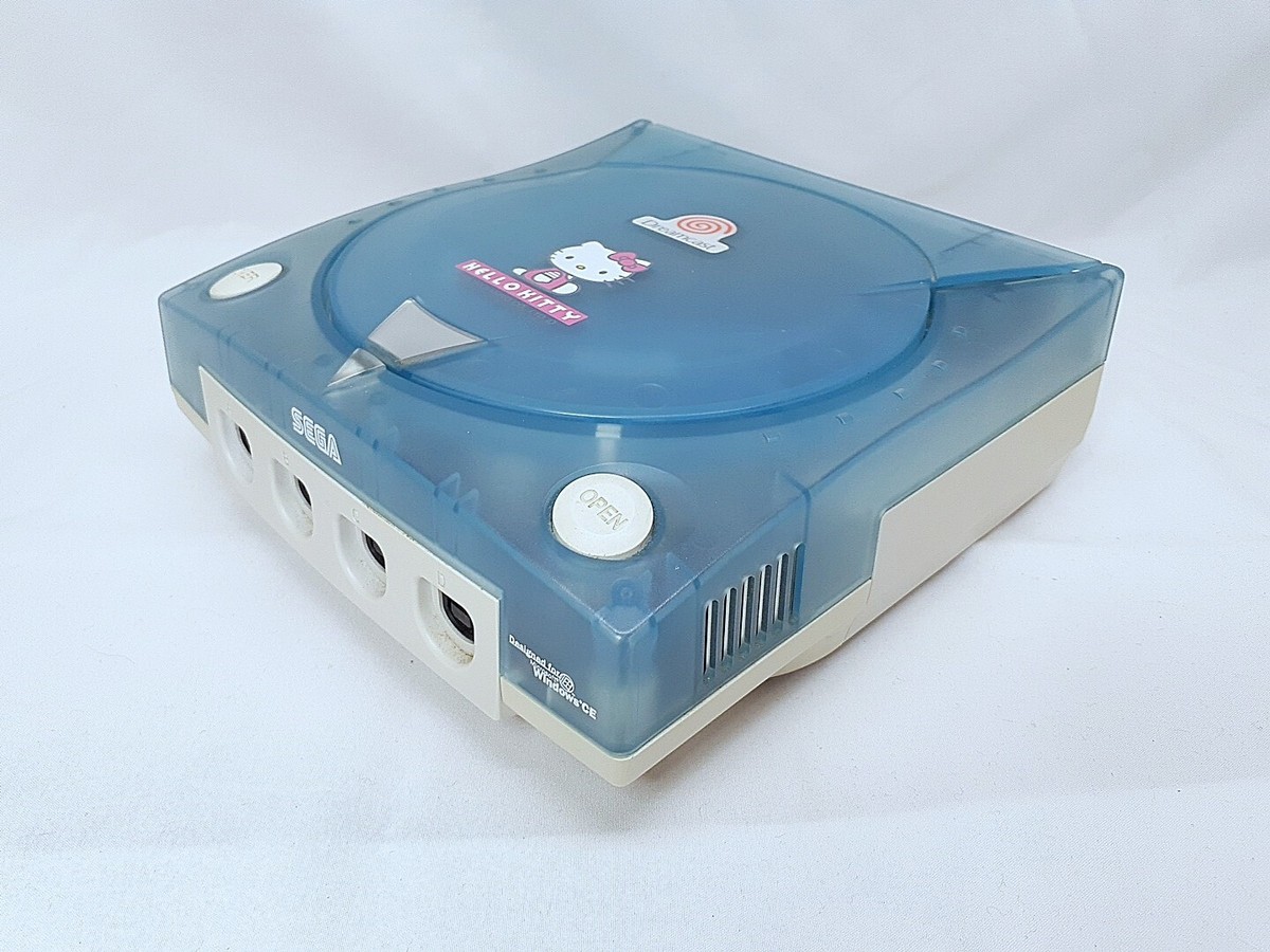 Sega Dreamcast console Hello Kitty Blue set New Battery HKT-3000
