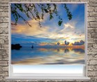 Printed Picture Photo Roller Blind Sunset At Jeremi Beach Window Decor