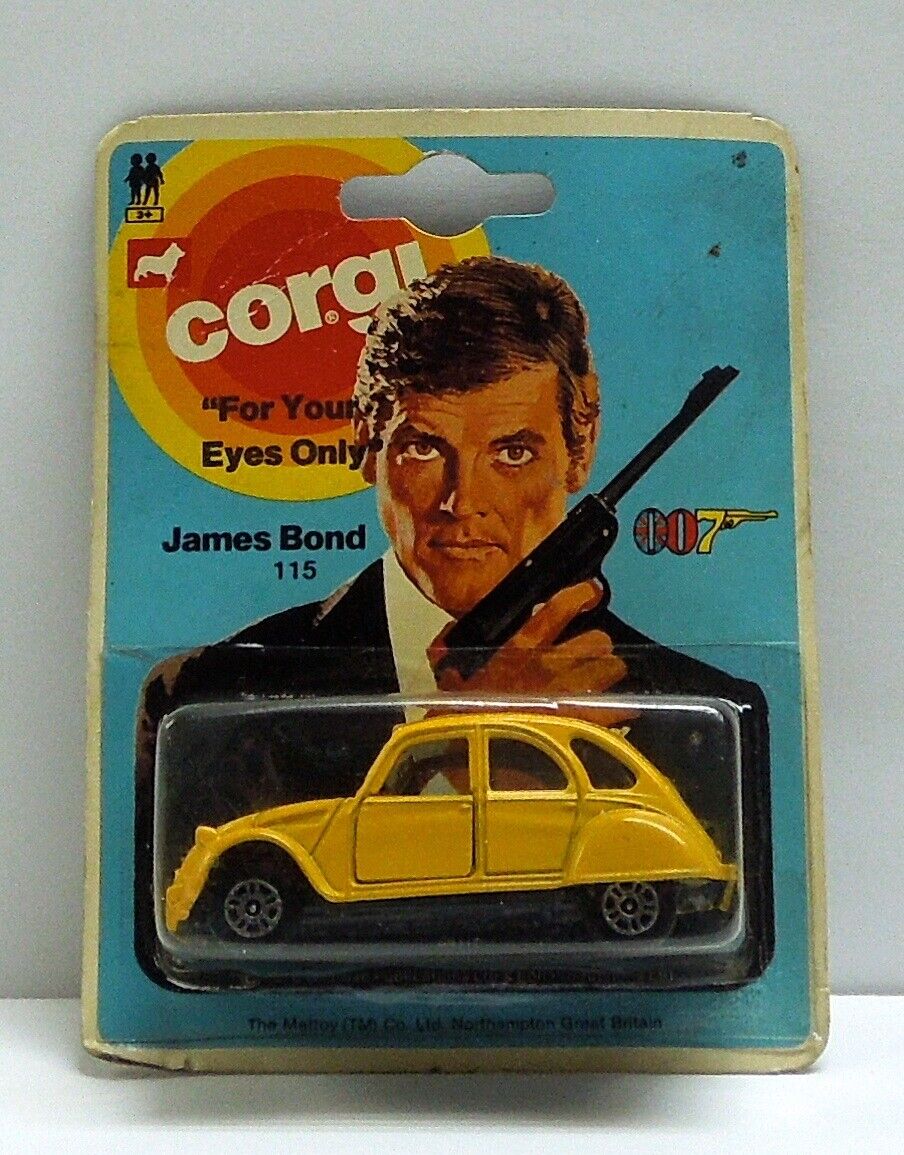 1981 CORGI JUNIOR 115 Citroen 2CV6 JAMES BOND For Your Eyes 1981 CORGI JUNIOR 115 Citroen 2CV6 JAMES BOND For Your Eyes