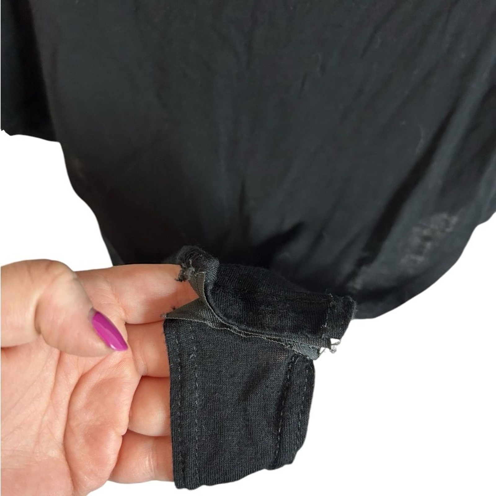 Prettylittlething Solid Black Asymmetrical Long S… - image 6