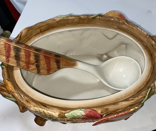 FITZ & FLOYD Classics - Huntington - 3-teiliger Tureen mit Deckel & Pfanne. Vintage Fasan! - Bild 6 von 15
