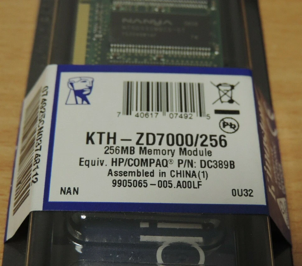 Kingston KTH-ZD7000/256 256 MB RAM Module (HP/Compaq P/N DC389B) SK022 CC 20 - Image 4 of 4