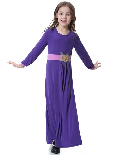 Niños Niñas Batas Largas Musulmanas Pavo Kaftan Abaya Escuela Oración Vestidos Islámicos - Imagen 25 de 100