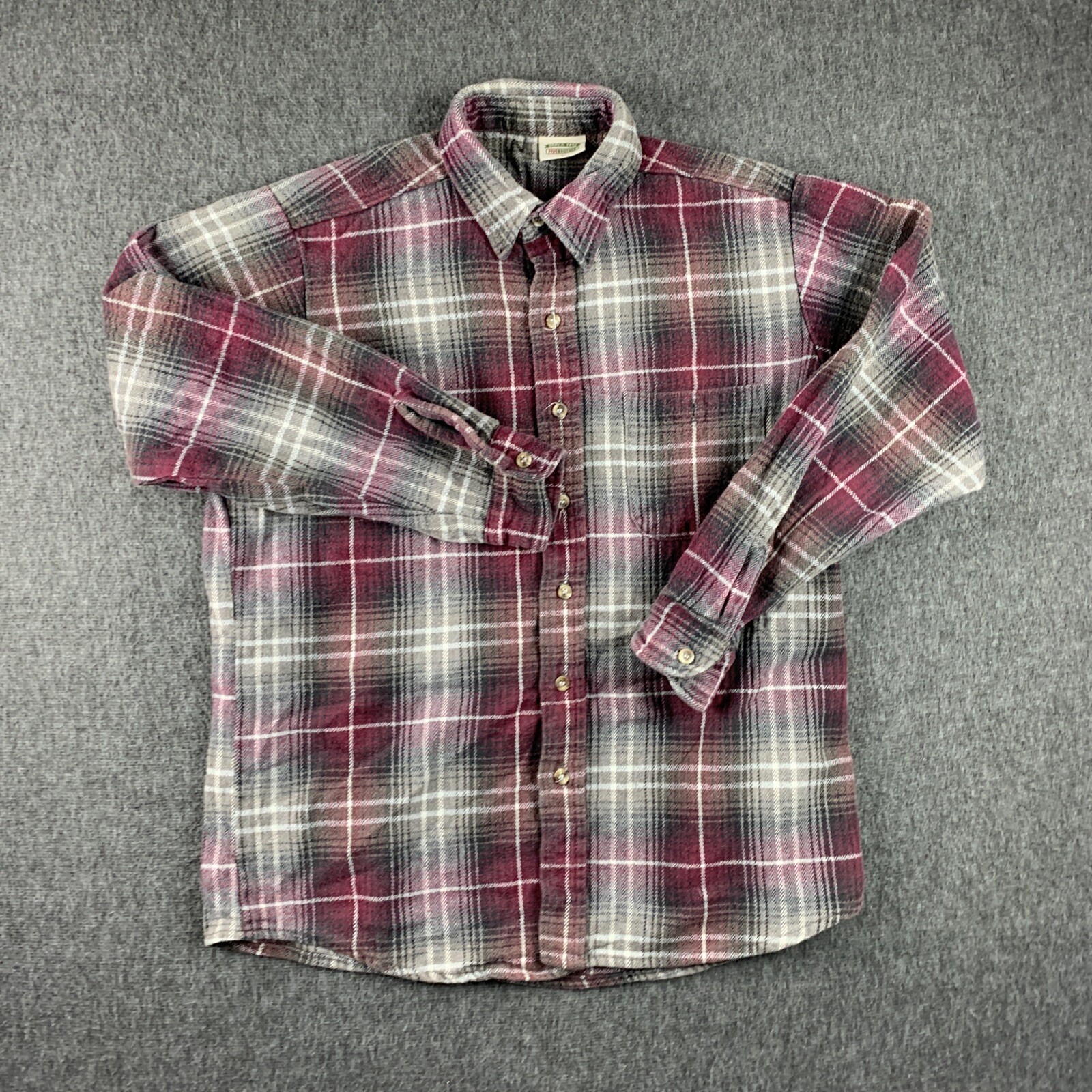 VTG Five Brothers Flannel Shirt Mens Large Plaid Heav… Gem