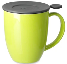 FORLIFE Uni Brew-in-Mug with Tea Infuser and Lid, 16-Ounce, Lime,Mugs
