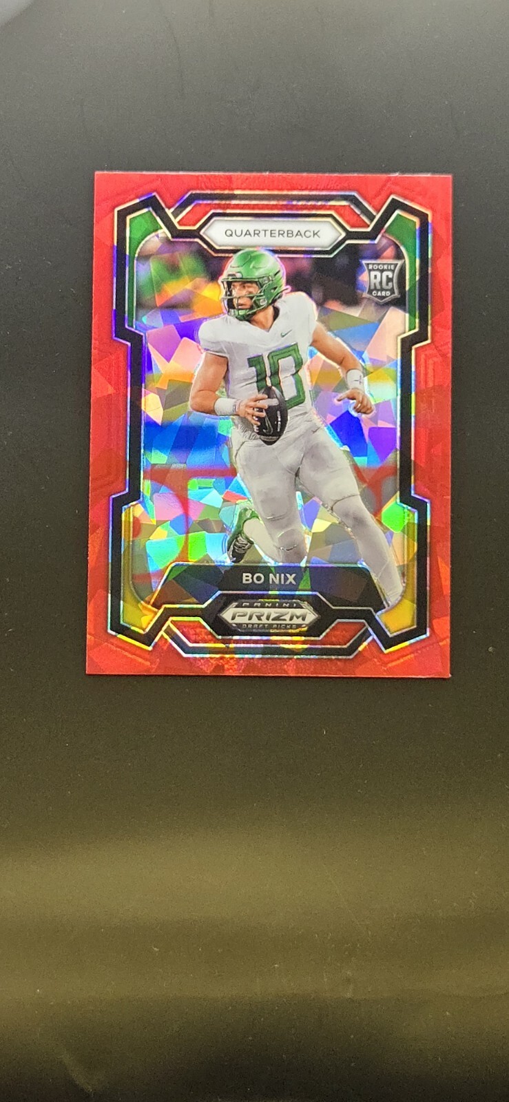 2024 Panini Prizm Draft Picks Bo Nix Red Cracked Ice Prizm Very Well Centered 🔥