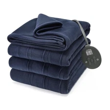 Sunbeam Royal Ultra Fleece Heated Electric Blanket Twin Size, 84" x 62", 12 Heat