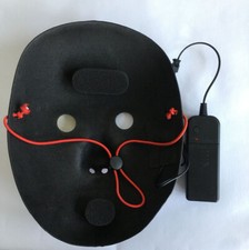 LED Mask Luminous Glowing Halloween Party Mask Neon EL Mask Halloween Cosplay Ma