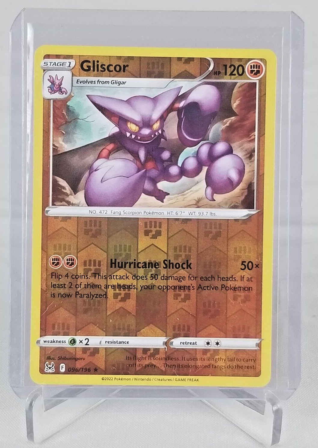 Gliscor Reverse Holo Rare #96 Pokemon Card 2022