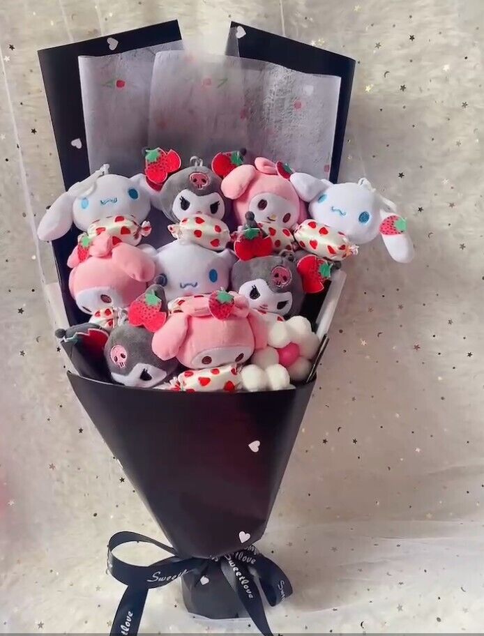 SANRIO PLUSHIE BOUQUET HELLO KITTY MY MELODY CINNAMOROLL KUROMI CUTE | eBay