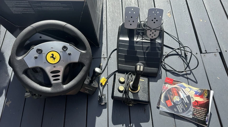 Guillemot Ferrari Force Feedback Racing Wheel with pedals and driver disk PC/Mac - Image 2 of 4