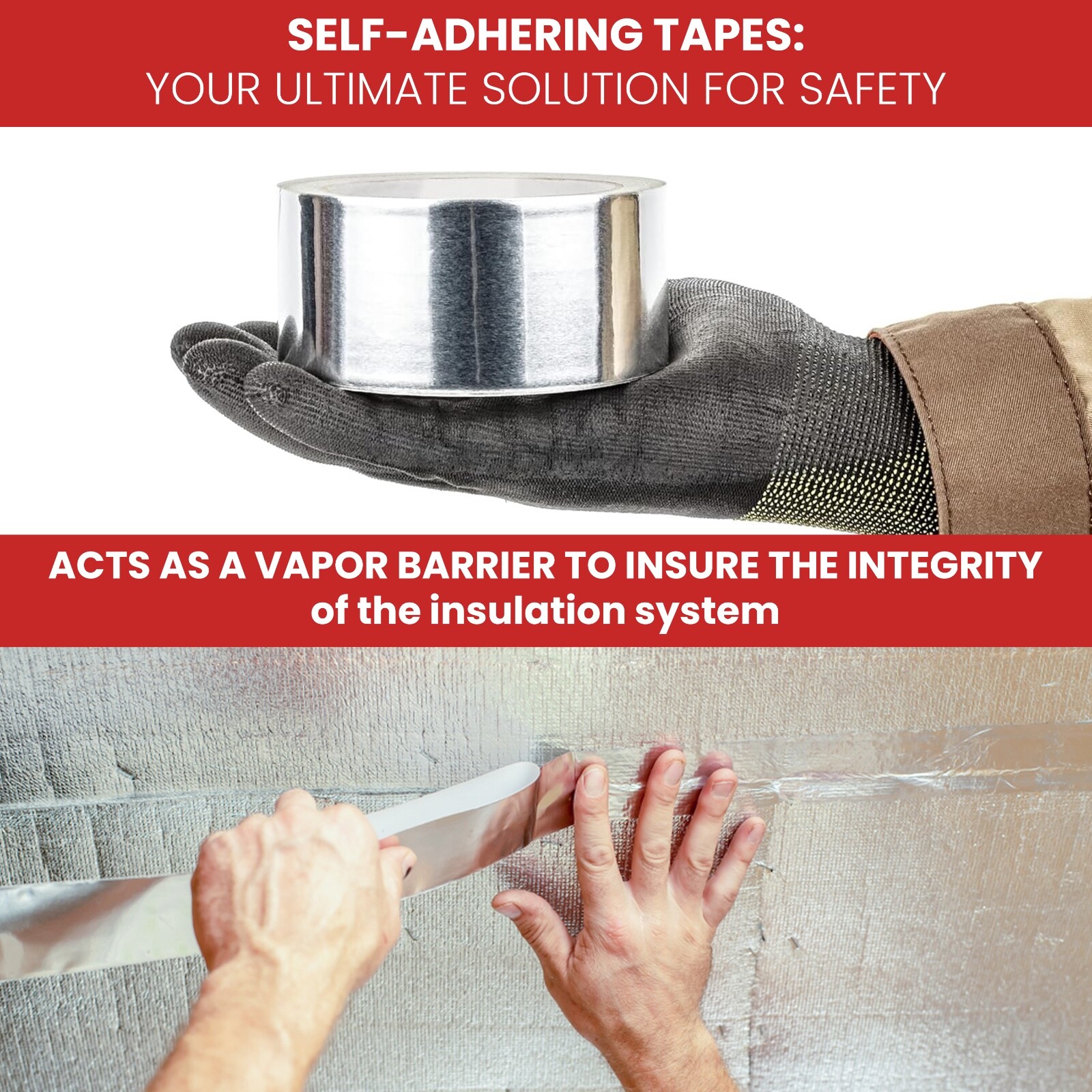 T.R.U. AF Heat Shield Resistant Aluminum Foil Tape HVAC: 4in x 50yds (Pack of 2)