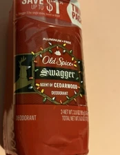 Old Spice Swagger Aluminum Free Deodorant Scent of Cedarwood 3oz / 85g Twin Pack