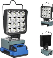 Kobalt 24v compatible flood work light with USB & type C adapter