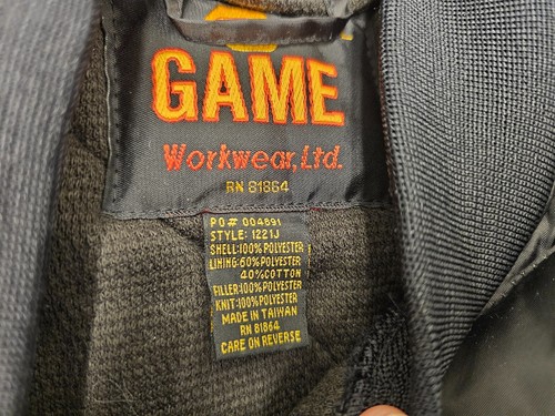 Game 1221-J Workwear The Bravest Diamond Quilt Jacket Stylish Outerwear Large - Picture 6 of 9