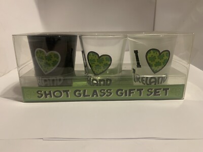  I Love Ireland  Shot Glass Gift Set Of 3 x Shot Glasses