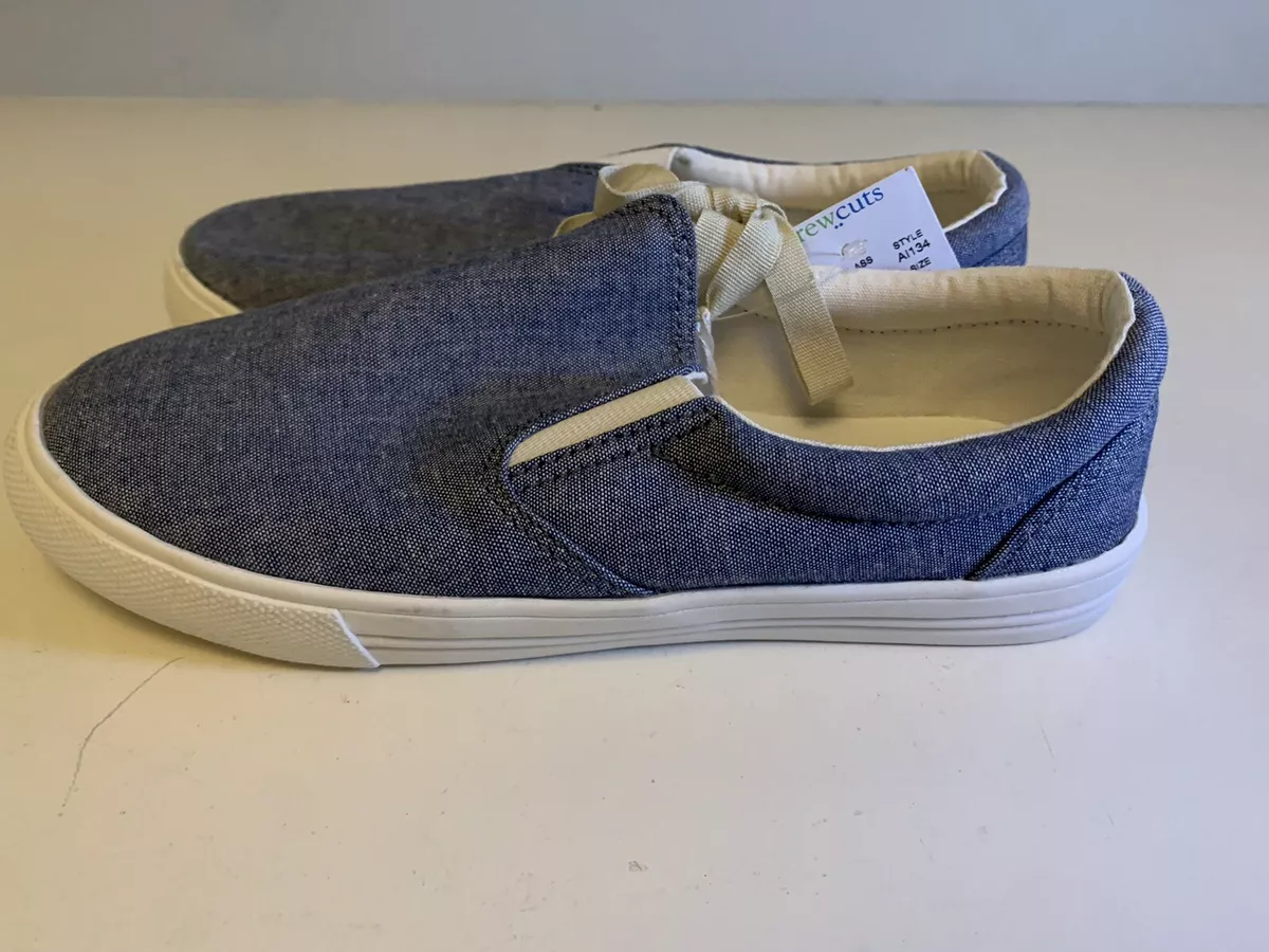 New NWT J. Crew Crewcuts Kids Slip on Sneakers in Blue Boys Size K2