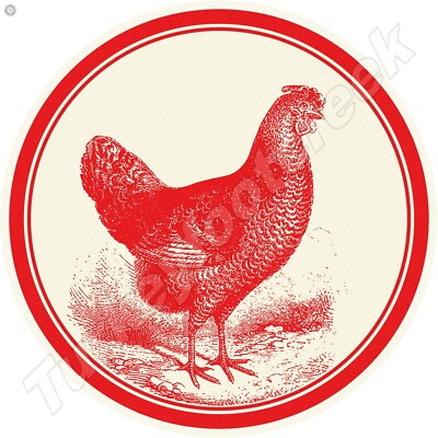 Red Rooster Advertising Round Metal Sign 2 Sizes To Choose From