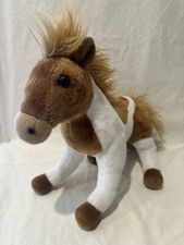 2015 FAO Schwarz Plush Horse Brown-White Nice Shape Previously Loved 12 Tall
