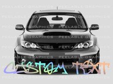 Custom Text Personalized Holographic Oil Slick Windshield Banner Sticker Style C