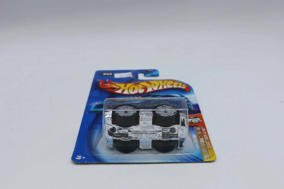 2004 Hot Wheels First Editions #55/100 Blue Brick Cutter Blings Card # 055 - Image 3 of 4