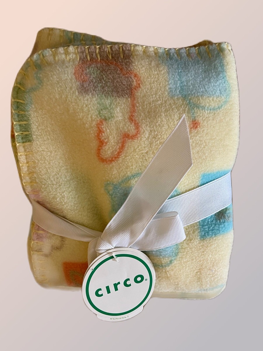 New Circo 2007 Target Yellow Fleece Animal Baby Blanket eBay