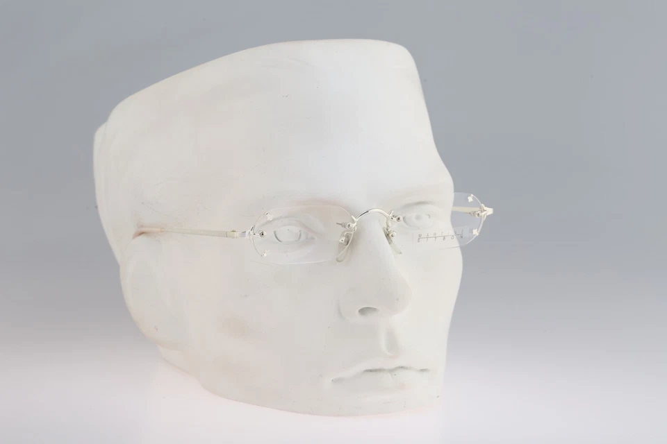 Martine Sitbon 6524 KW, marcos de gafas hexagonales plateados vintage años 90 nuevos de Lote Antiguo Foto 3 de 4