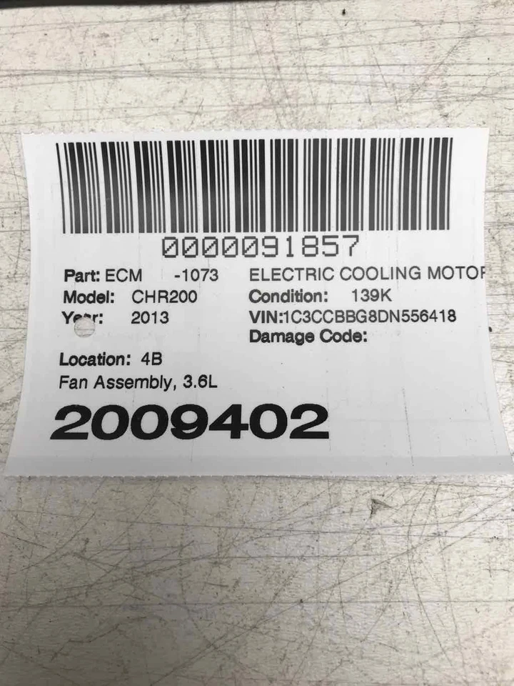 Ecm Electric Cooling Motor Fan Assembly 68031874aa Fits CHRYSLER 200 2011-2014 - Image 2 of 4