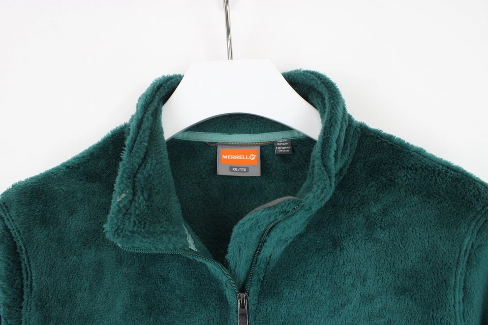 Merrell Sudadera Mujer 2XL Suave Cremallera Completa Cuello Alto Logo Verde - Imagen 4 de 4