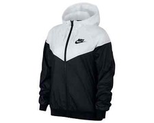 NEW Womens Nike Sportswear Windrunner Black White Jacket AR3092 010 SMALL S NWT