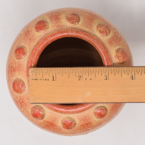 Vaso zenzero ceramica fioriera vaso arancione decorazione gres rustico cottagecore - Foto 10 di 10
