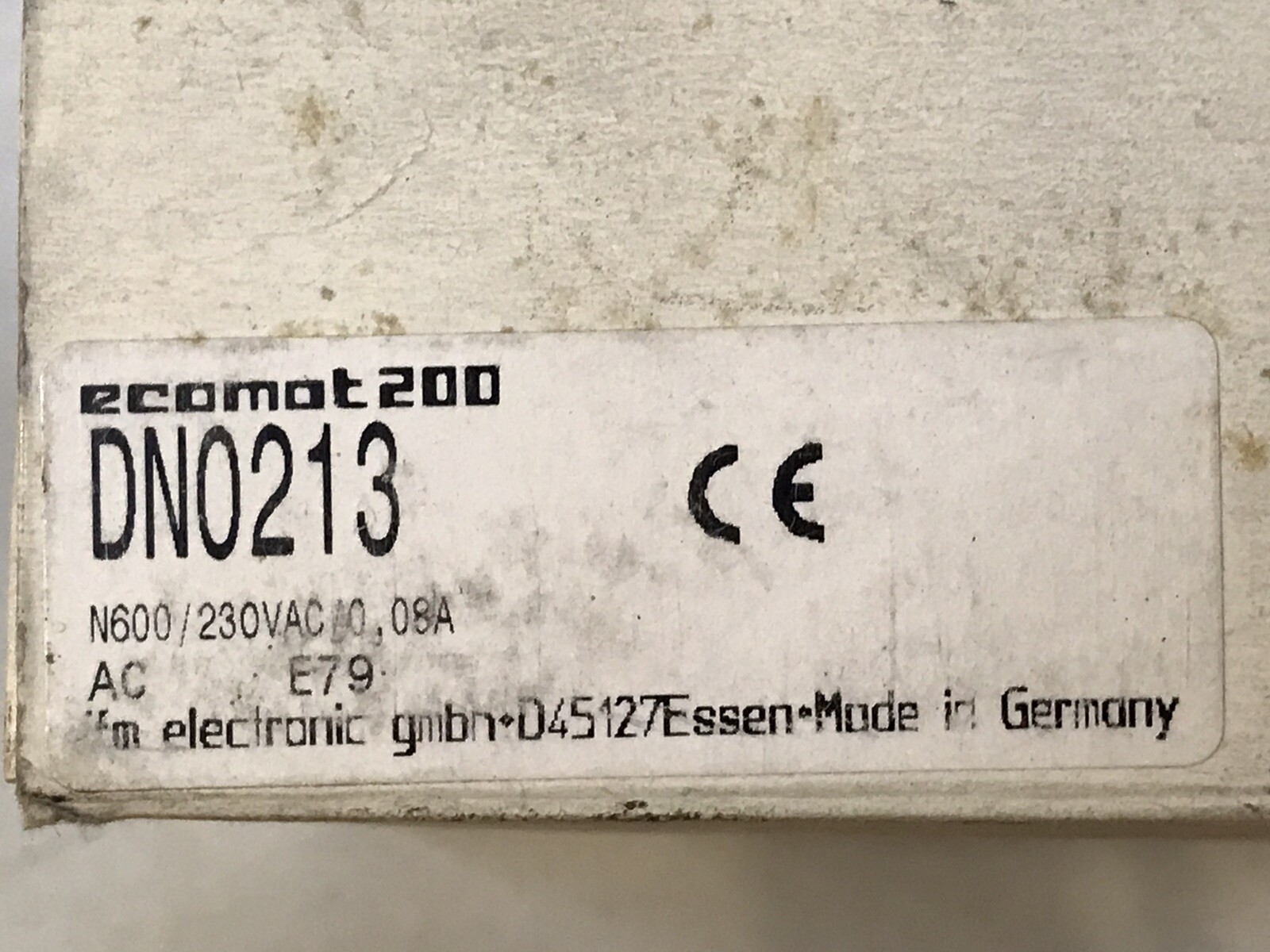 Efector IFM Ecomat200 DN0213 N 600 Switching Amplifier 2 Channel 230V 0.08A