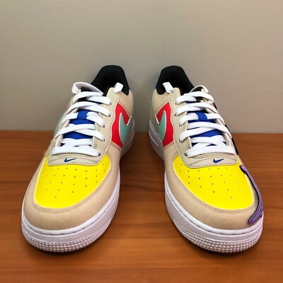 Nike Air Force 1 Low Shoes with Removable Patches FN7818 100 GS 6Y Women's 7.5 | eBay