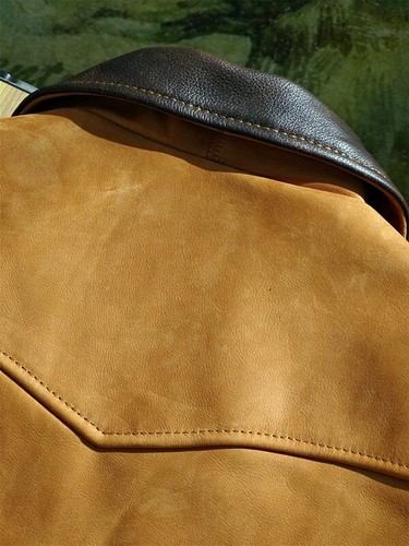 Mens Vintage Style Deerskin Leather Retro American Wild West Casual Jacket - Picture 6 of 10