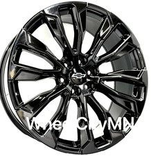 20 Gloss Black Oe Replica 14025 Wheels Fits 2021 Chevy Silverado Tahoe 6x5.5