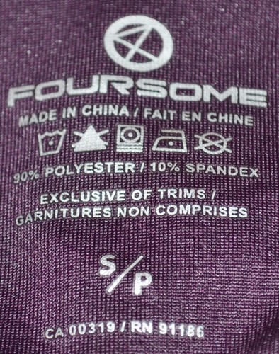 FOURSOME Purple Activewear Athleisure Collared Top Small Long Sleeves Unlined - Picture 7 of 7