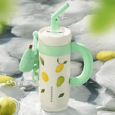 2025 Starbucks Fruitful Adventure Series 32oz Handle SS Straw Cup With Pendant